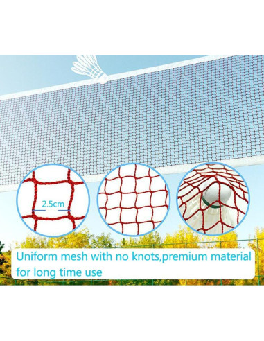 Red de bádminton portátil Happyupcity 610x76 cm verde