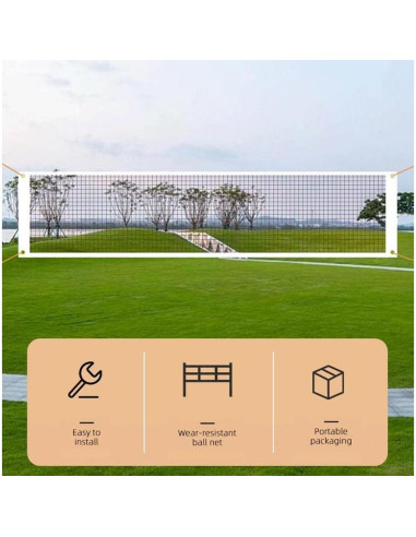 Red de bádminton portátil Happyupcity 610x76 cm verde