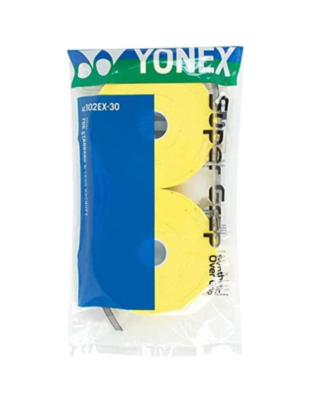 Overgrip Yonex Super Grap 30 Paquete Amarillo 0.6mm