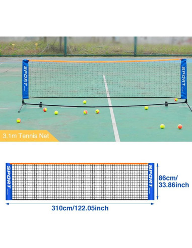 Red de bádminton portátil EKDJKK 3.05m para tenis y voleibol