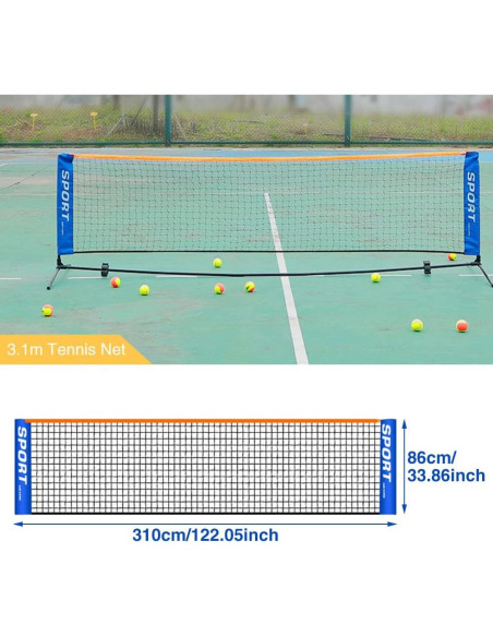Red de bádminton portátil EKDJKK 3.05m para tenis y voleibol