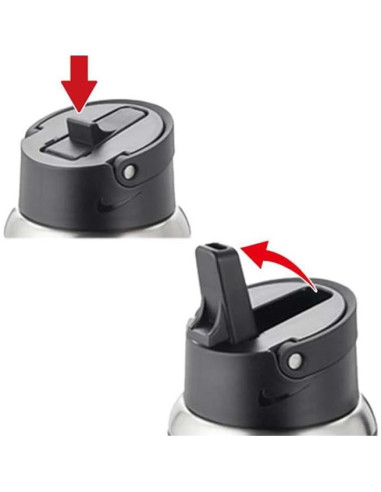 Botella de Acero Inoxidable Nike 700 ml con Tapa de Paja