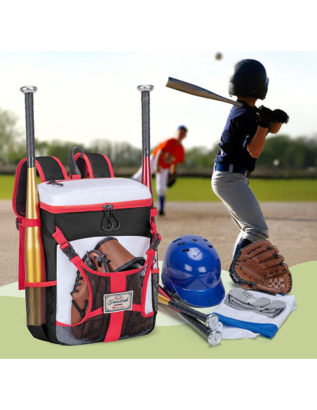 Bolsa de béisbol juvenil Smasrob Sm00101 negra con soporte