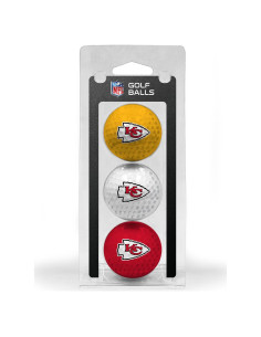 Bolas de Golf Reguladoras Team Golf Kansas City Chiefs - Paquete de 3