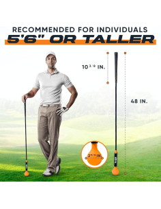 Entrenador de Swing de Golf Yes4All Naranja 121.92 cm 2