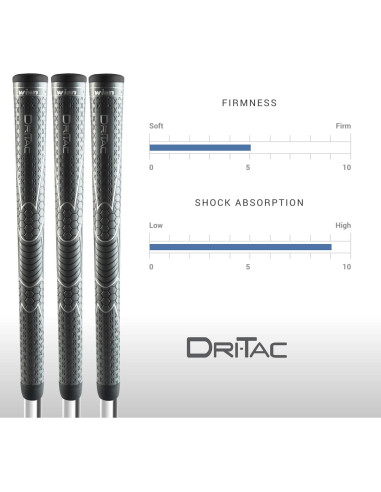Grip de Golf Sobredimensionado Winn Dri-Tac Gris Oscuro