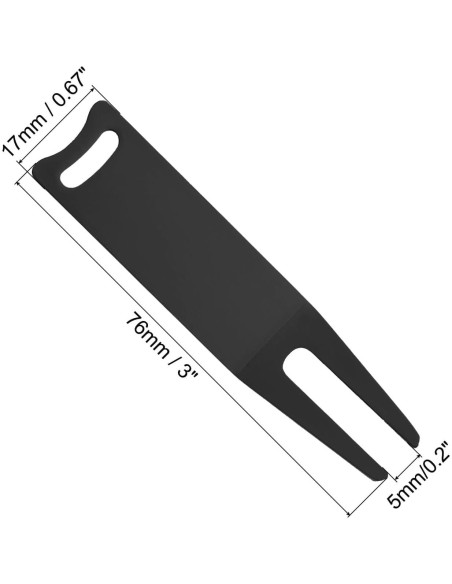 Herramienta de Reparación de Divots de Golf PATIKIL - Metal Negro