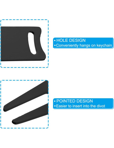 Herramienta de Reparación de Divots de Golf PATIKIL - Metal Negro