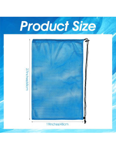Bolsa de Malla 2 Pcs FNANJWQ 48x68 cm para Buceo y Natación 2