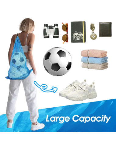 Bolsa de Malla 2 Pcs FNANJWQ 48x68 cm para Buceo y Natación