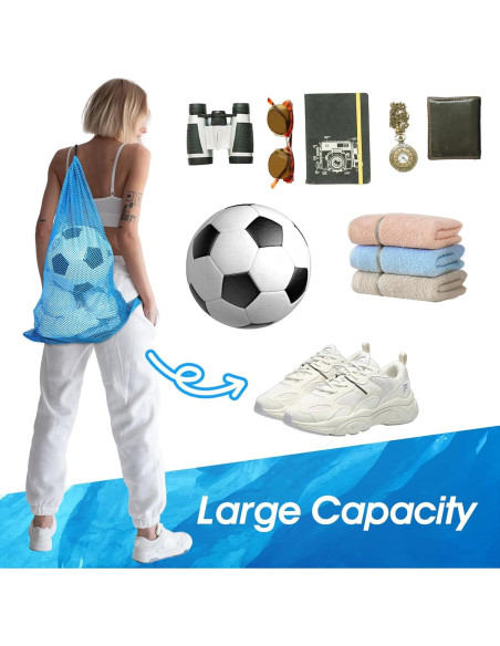 Bolsa de Malla 2 Pcs FNANJWQ 48x68 cm para Buceo y Natación