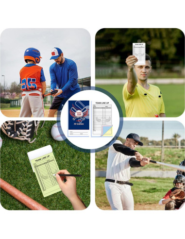 30 Tarjetas de Alineación de Béisbol Archerest 11.5x20 cm