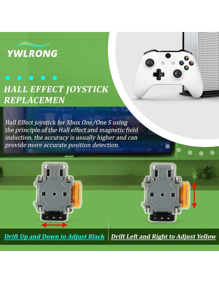 Paquete de 4 Joysticks Efecto Hall YWLRONG para Xbox One S/X