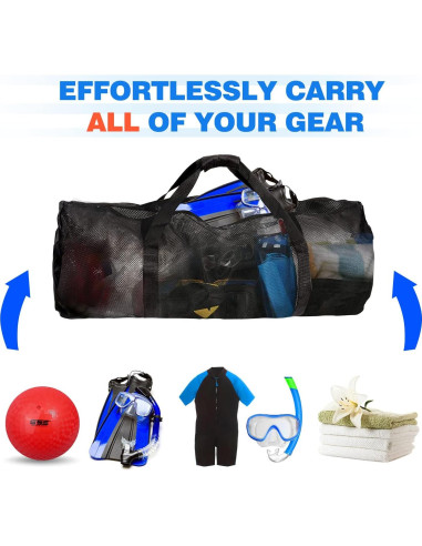 Bolsa de Deporte de Malla GSE 91.4x38.6cm Negra Resistente