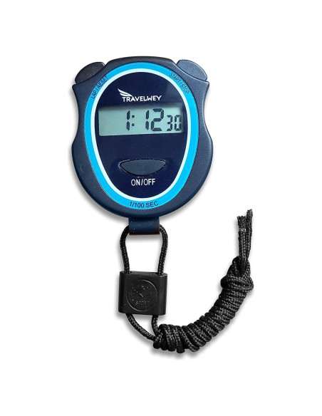 Cronómetro Digital Travelwey Negro, Pantalla Grande, Pilas AAA