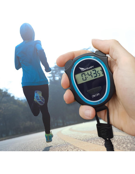 Cronómetro Digital Travelwey Negro, Pantalla Grande, Pilas AAA