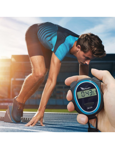 Cronómetro Digital Travelwey Negro, Pantalla Grande, Pilas AAA