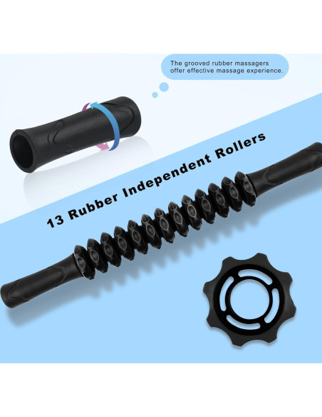 Bastón de Rodillo Muscular Kora 42cm para Masaje Profundo