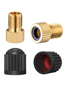 Adaptador de Válvula Presta a Schrader HZJD - 2PCS Dorado