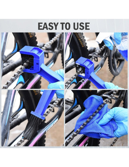 Limpiador de cadena de bicicleta WEFOO - 2 cepillos multiusos