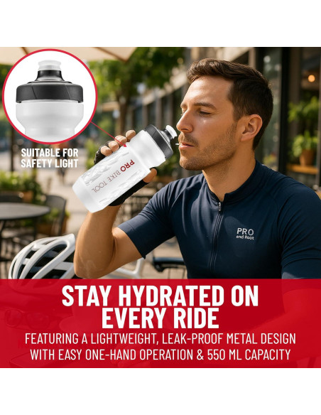Botella de Agua Pro Bike Tool 550 ml Blanca - Ciclismo y Fitness