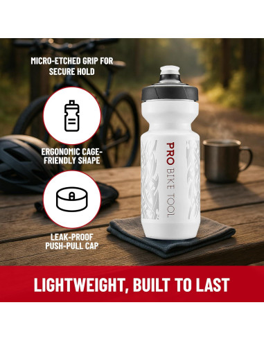 Botella de Agua Pro Bike Tool 550 ml Blanca - Ciclismo y Fitness