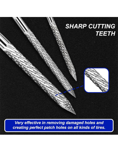 Juego de Brocas para Reparación de Neumáticos SynHHergyx 3 Piezas