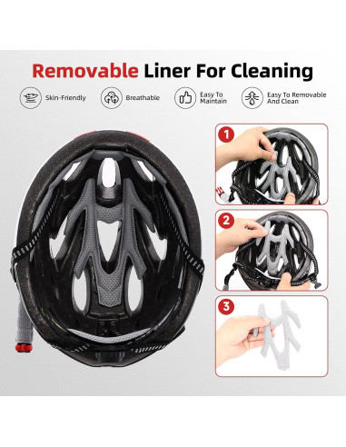 Casco de Bicicleta AUMENTAR con Luz LED y Gafas Magnéticas