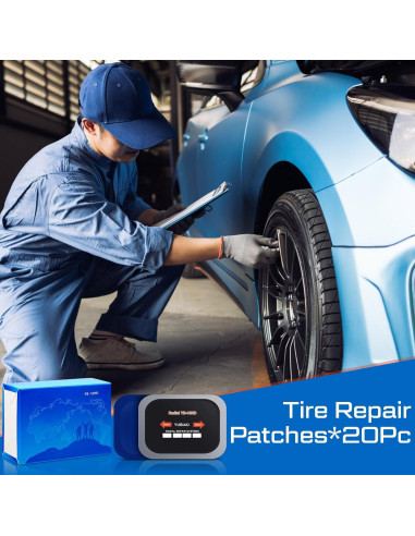 Kit de Parches para Neumáticos Tallew 60 Pcs 6.5x8 cm