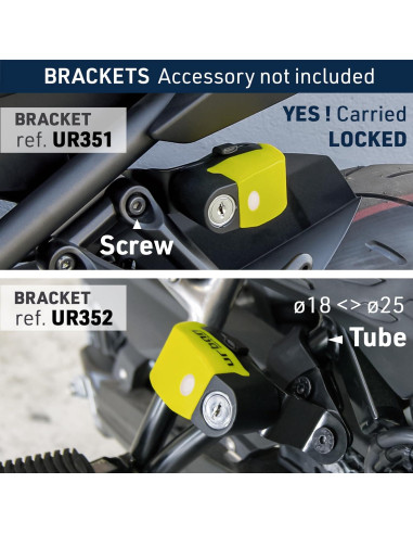 Cerradura de Disco URBAN UR6 con Alarma 120db Impermeable