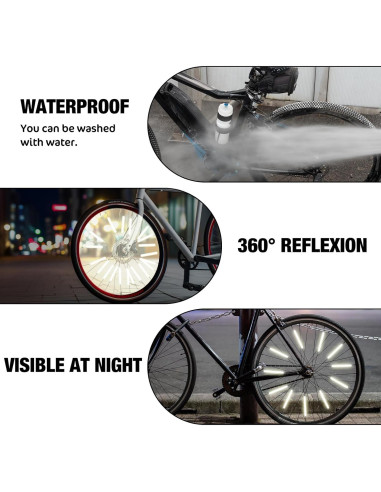 36 Cubiertas Reflectantes para Radios de Bicicleta InnoHHustle