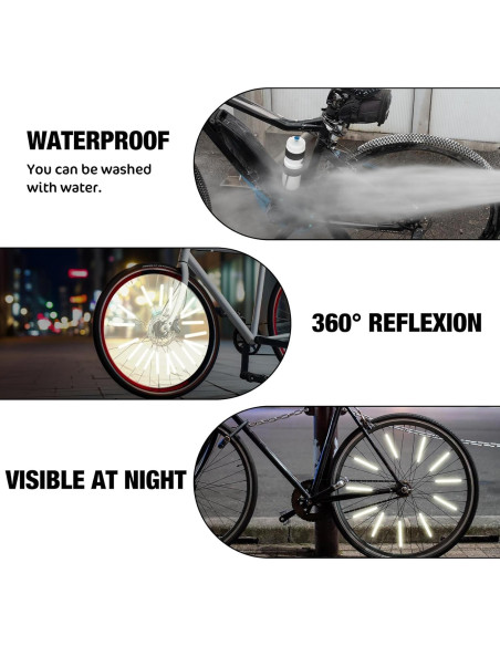 36 Cubiertas Reflectantes para Radios de Bicicleta InnoHHustle