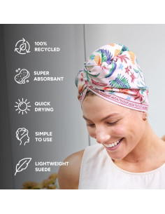 Toalla para el Cabello Dock & Bay - Súper Absorbente - Paraíso Rosa 2