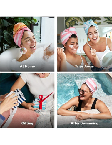 Toalla para el Cabello Dock & Bay - Súper Absorbente - Paraíso Rosa