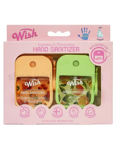 Desinfectante de Manos Spray Wish 2-Pack 35ML Aromas Variados