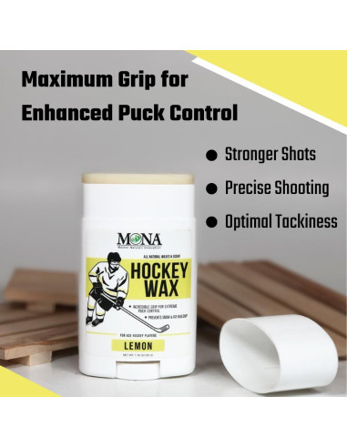 Cera de Hockey Natural MONA Brands 1-Pack Limón | Protección Premium