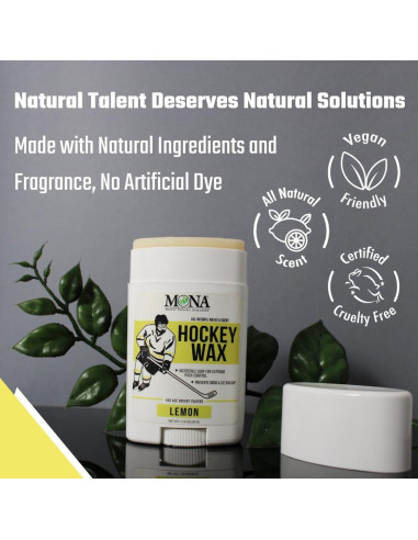 Cera de Hockey Natural MONA Brands 1-Pack Limón | Protección Premium