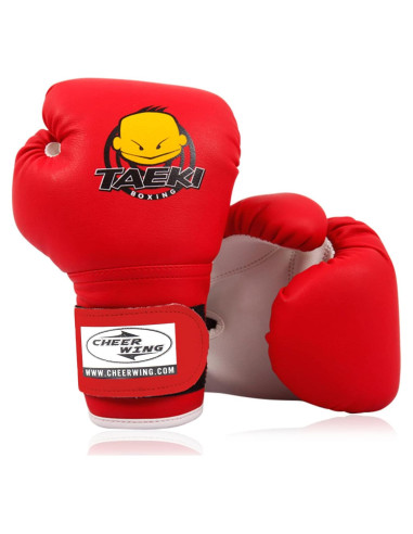 Guantes de Boxeo para Niños Cheerwing 4oz Rojo Entrenamiento