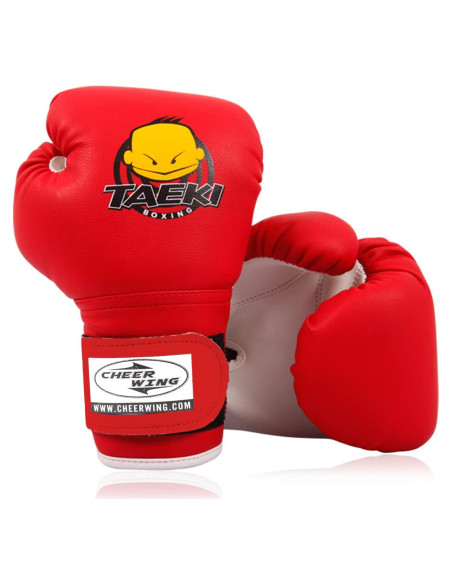 Guantes de Boxeo para Niños Cheerwing 4oz Rojo Entrenamiento