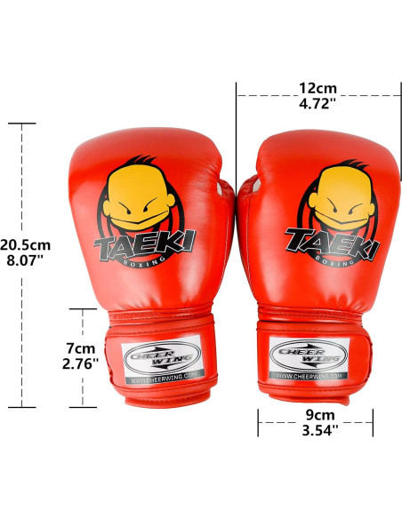 Guantes de Boxeo para Niños Cheerwing 4oz Rojo Entrenamiento