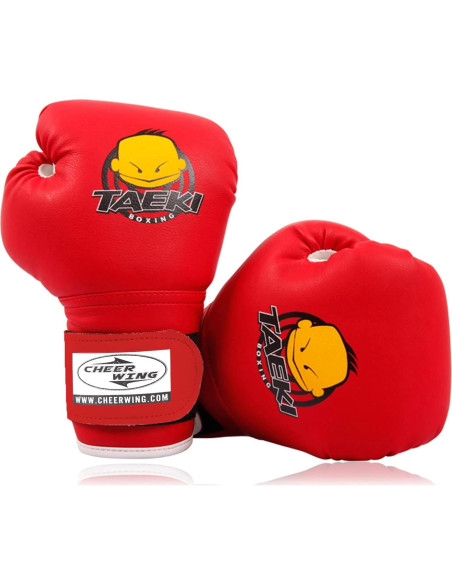 Guantes de Boxeo para Niños Cheerwing 4oz Rojo Entrenamiento