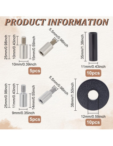 Extensores de Joystick Beinkmake 10 Pcs 15mm/14mm para Arcade