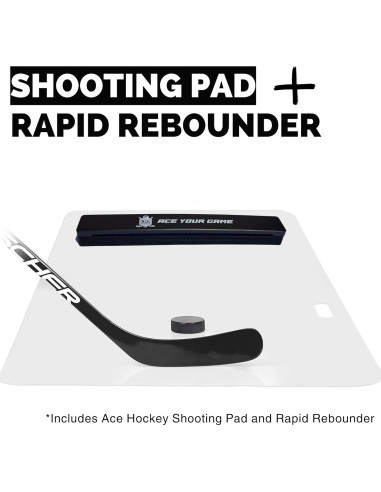Pad de Tiro 76x152 cm ACE HOCKEY con Rebotador Rápido