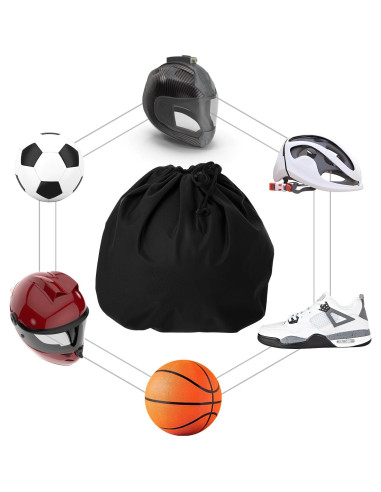 Bolsa para Casco Bremorou Negra 43x45 cm Ligera con Cierre