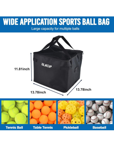 Recolector de Pelotas Portátil ELKCIP para Tenis y Pickleball