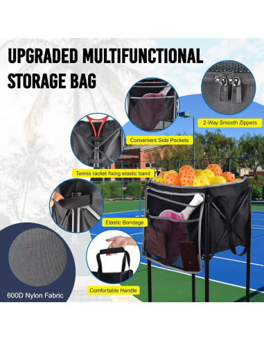 Recolector de Pelotas Portátil ELKCIP para Tenis y Pickleball