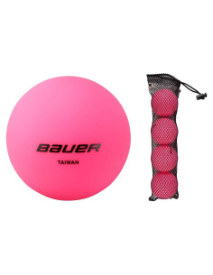 Pelotas de Hockey Calle Bauer Rosa 4 Pack Sin Rebote