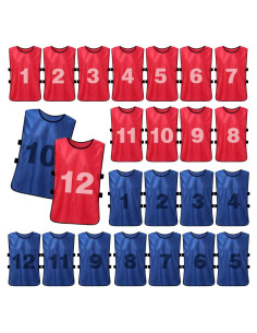 Paquete de 24 Chalecos de Scrimmage para Fútbol y Baloncesto