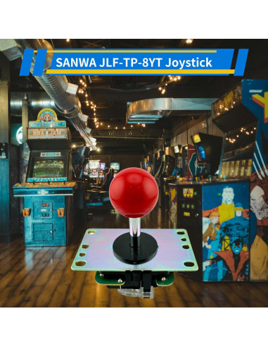 Joystick de Arcade SANWA JLF-TP-8YT Rojo - Alta Precisión