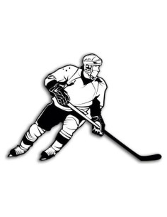 Calcomanía de Vinilo Jugador de Hockey American Vinyl 10.16x12.7cm